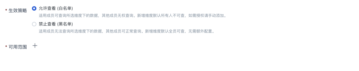 数据列权限生效策略